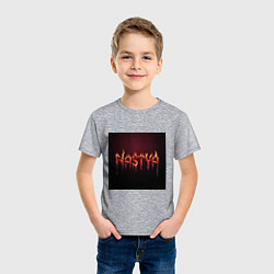 Футболка хлопковая детская Огненное имя Настя, цвет: меланж — фото 2