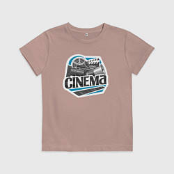Футболка хлопковая детская Cinema mood, цвет: пыльно-розовый