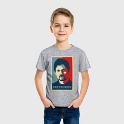 Футболка хлопковая детская Freedurov obey, цвет: меланж — фото 2