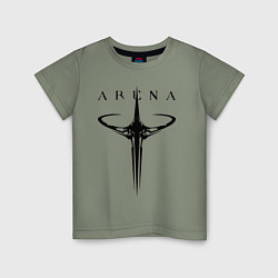 Футболка хлопковая детская Quake arena logo, цвет: авокадо