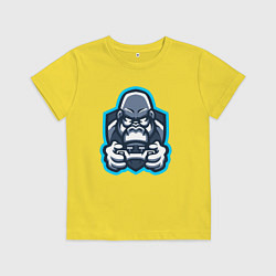 Футболка хлопковая детская Gamer monkey, цвет: желтый
