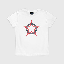 Футболка хлопковая детская Circle star USSR, цвет: белый