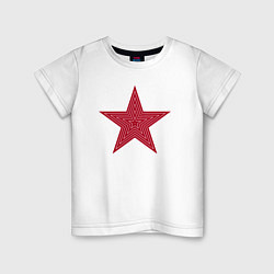 Футболка хлопковая детская USSR red star, цвет: белый