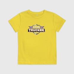 Футболка хлопковая детская Star Trucker, цвет: желтый