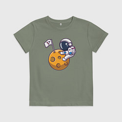 Футболка хлопковая детская Захватчик Луны, цвет: авокадо