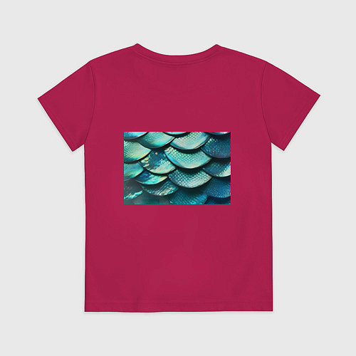 Детская футболка Чешуя крупной рыбы / Маджента – фото 2