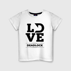 Футболка хлопковая детская Deadlock love classic, цвет: белый