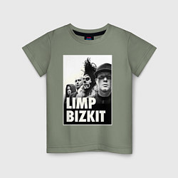 Футболка хлопковая детская Limp Bizkit all, цвет: авокадо