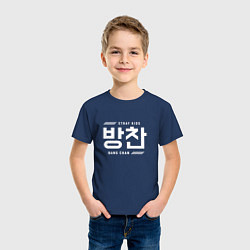 Футболка хлопковая детская Банчан stray kids, цвет: тёмно-синий — фото 2