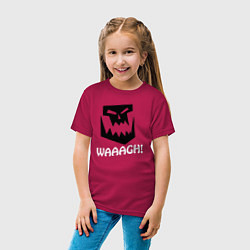 Футболка хлопковая детская Warhammer waaagh game, цвет: маджента — фото 2