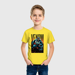 Футболка хлопковая детская Веном, цвет: желтый — фото 2