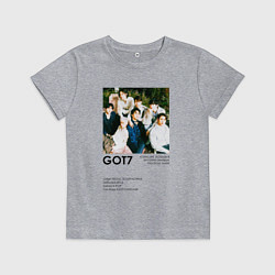 Футболка хлопковая детская GOT7 группа основание, цвет: меланж
