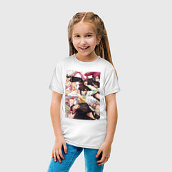 Футболка хлопковая детская Дандадан: Момо Аясэ, цвет: белый — фото 2