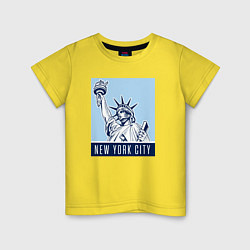 Футболка хлопковая детская New York style, цвет: желтый