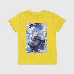 Футболка хлопковая детская Геншин Фурина, цвет: желтый