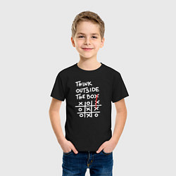 Футболка хлопковая детская Мысли нестандартно, цвет: черный — фото 2