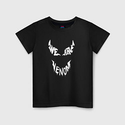 Футболка хлопковая детская We are Venom, цвет: черный