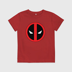 Футболка хлопковая детская Deadpool logo, цвет: красный