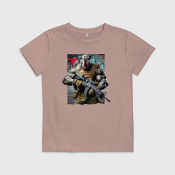 Футболка хлопковая детская Cool rhino - special forces, цвет: пыльно-розовый