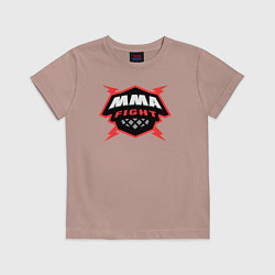 Футболка хлопковая детская MMA fight, цвет: пыльно-розовый