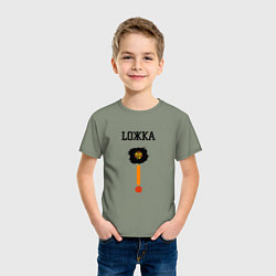 Футболка хлопковая детская Ложка, цвет: авокадо — фото 2