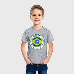 Футболка хлопковая детская Brazil 2014, цвет: меланж — фото 2