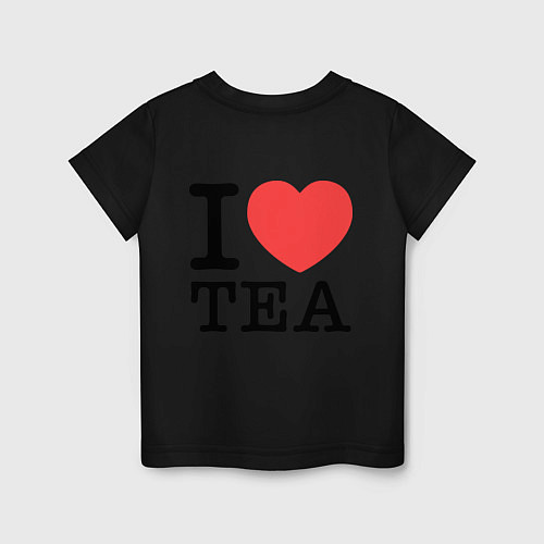 Детская футболка I love tea / Черный – фото 2