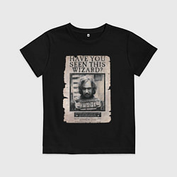 Футболка хлопковая детская Сириус Блэк - Гарри Поттер, цвет: черный