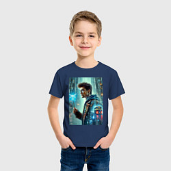 Футболка хлопковая детская Harry Potter - urban style, цвет: тёмно-синий — фото 2