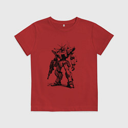 Футболка хлопковая детская Боевой бот, цвет: красный