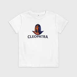 Футболка хлопковая детская Клеопатра, цвет: белый