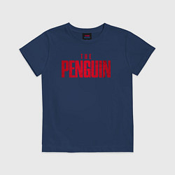 Футболка хлопковая детская The penguin logo, цвет: тёмно-синий