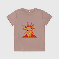 Футболка хлопковая детская Горшок хохлома, цвет: пыльно-розовый