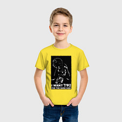 Футболка хлопковая детская Звёздные войны Дарт вейдер, цвет: желтый — фото 2