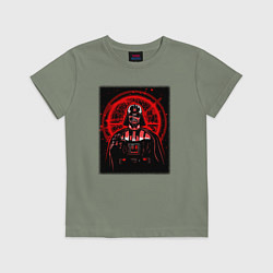 Футболка хлопковая детская Звезда смерти Дарт Вейдер, цвет: авокадо