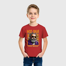 Футболка хлопковая детская Не скуф а клевый бумер, цвет: красный — фото 2