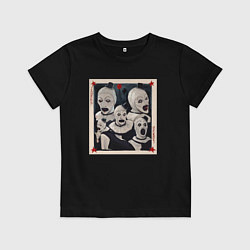 Футболка хлопковая детская Арт джокер, цвет: черный