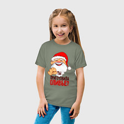 Футболка хлопковая детская Ты приготовила оливье, цвет: авокадо — фото 2