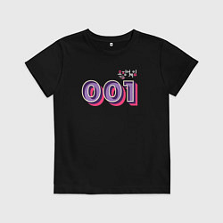 Футболка хлопковая детская Игрок 001, цвет: черный