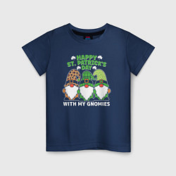 Футболка хлопковая детская Happy St Patricks day - dwarves, цвет: тёмно-синий