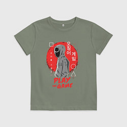 Футболка хлопковая детская Play the game, цвет: авокадо