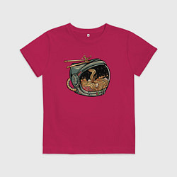 Футболка хлопковая детская Космическая лапша, цвет: маджента