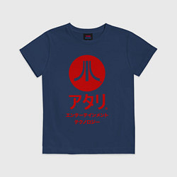 Футболка хлопковая детская Atari japan logo, цвет: тёмно-синий