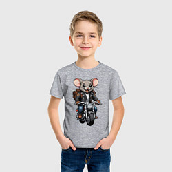 Футболка хлопковая детская Biker mice, цвет: меланж — фото 2