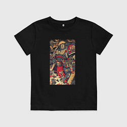 Футболка хлопковая детская Вархаммер 40000 арт, цвет: черный
