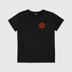 Футболка хлопковая детская Символика Велеса, цвет: черный