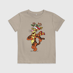 Футболка хлопковая детская Winnie the pooh - tigger, цвет: миндальный