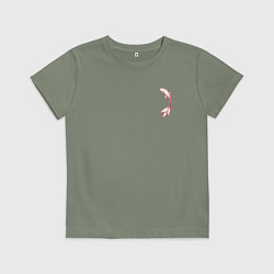 Футболка хлопковая детская Красная рыбка - couple cloth, цвет: авокадо