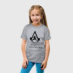 Футболка хлопковая детская Assassins Shadow, цвет: меланж — фото 2