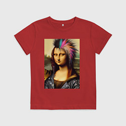 Футболка хлопковая детская Mona Lisa - punks not dead, цвет: красный